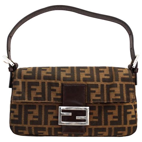 fendi leather shoulder bag|genuine fendi baguette.